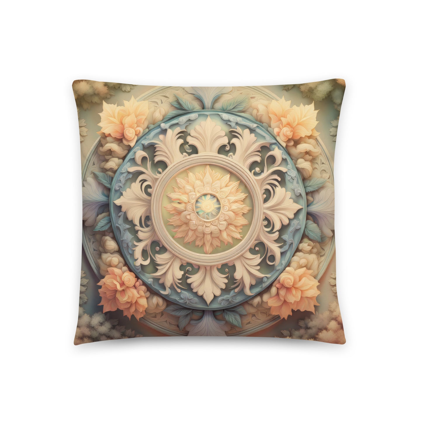 Puffy Tartarian Mandala, Basic Pillow