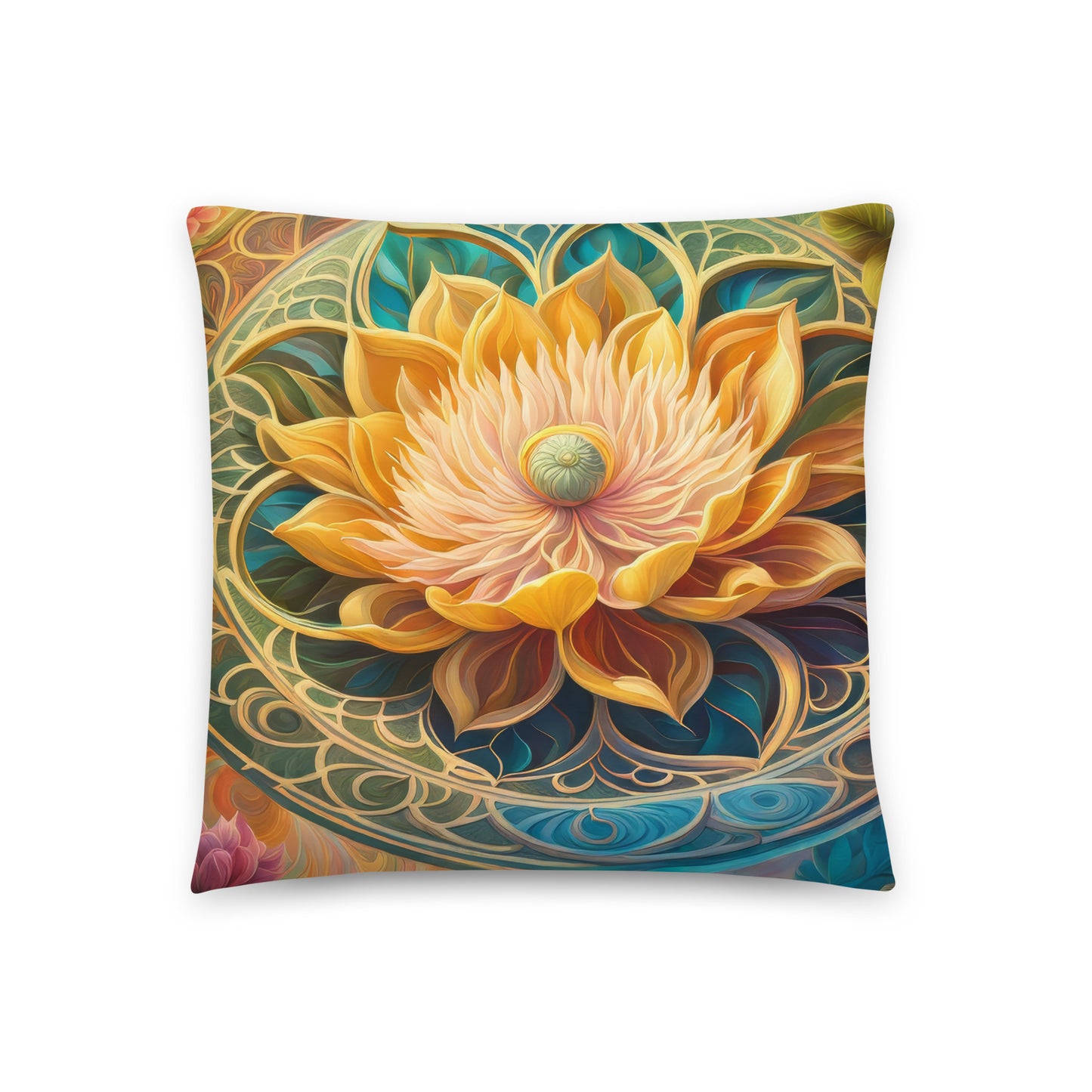 Tartarian Aqua Flower, Basic Pillow