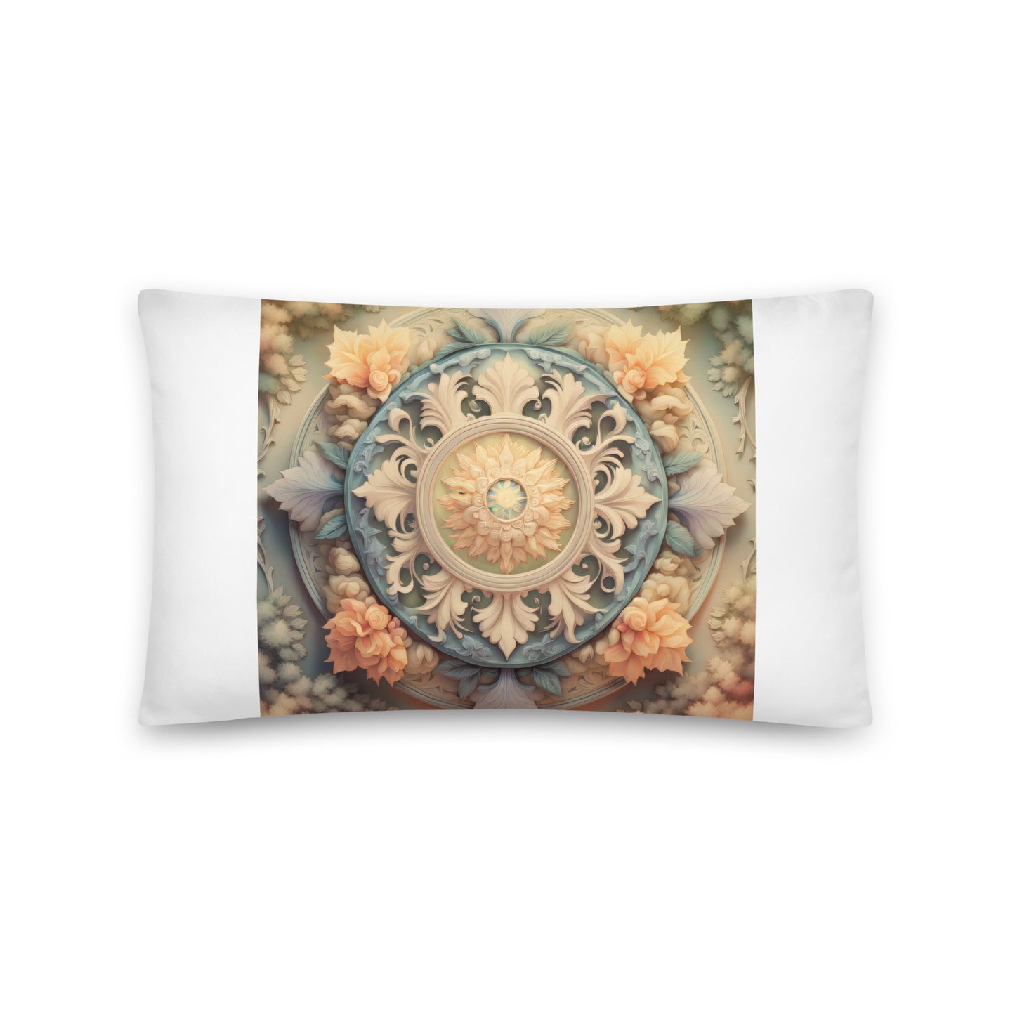 Puffy Tartarian Mandala, Basic Pillow