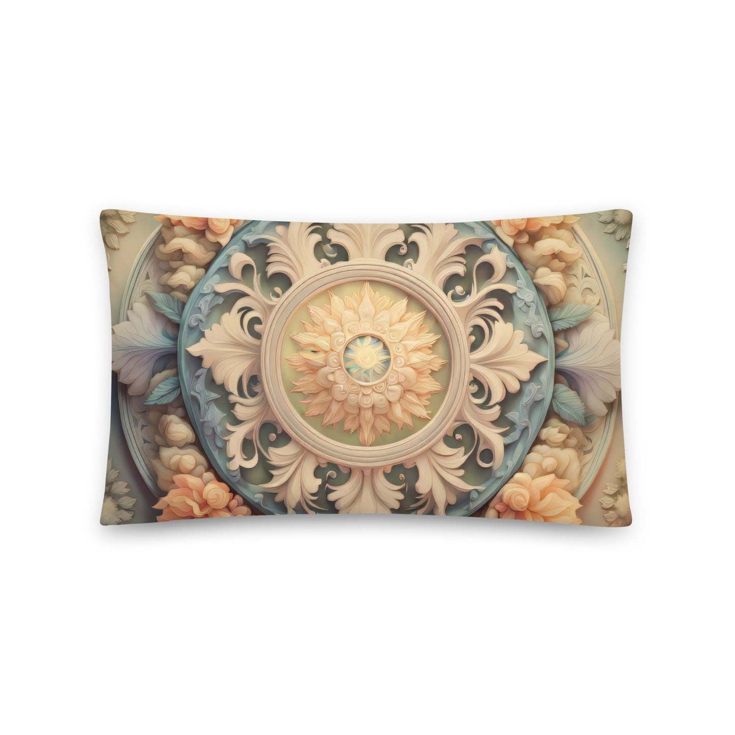 Puffy Tartarian Mandala, Basic Pillow