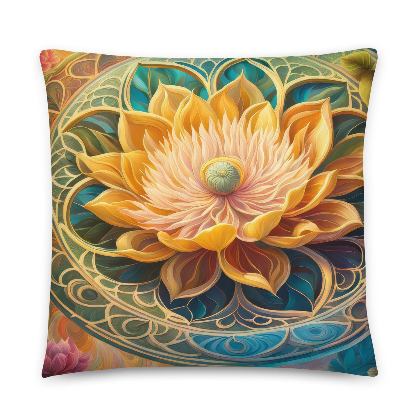 Tartarian Aqua Flower, Basic Pillow