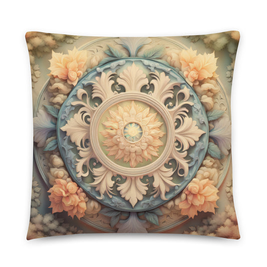 Puffy Tartarian Mandala, Basic Pillow