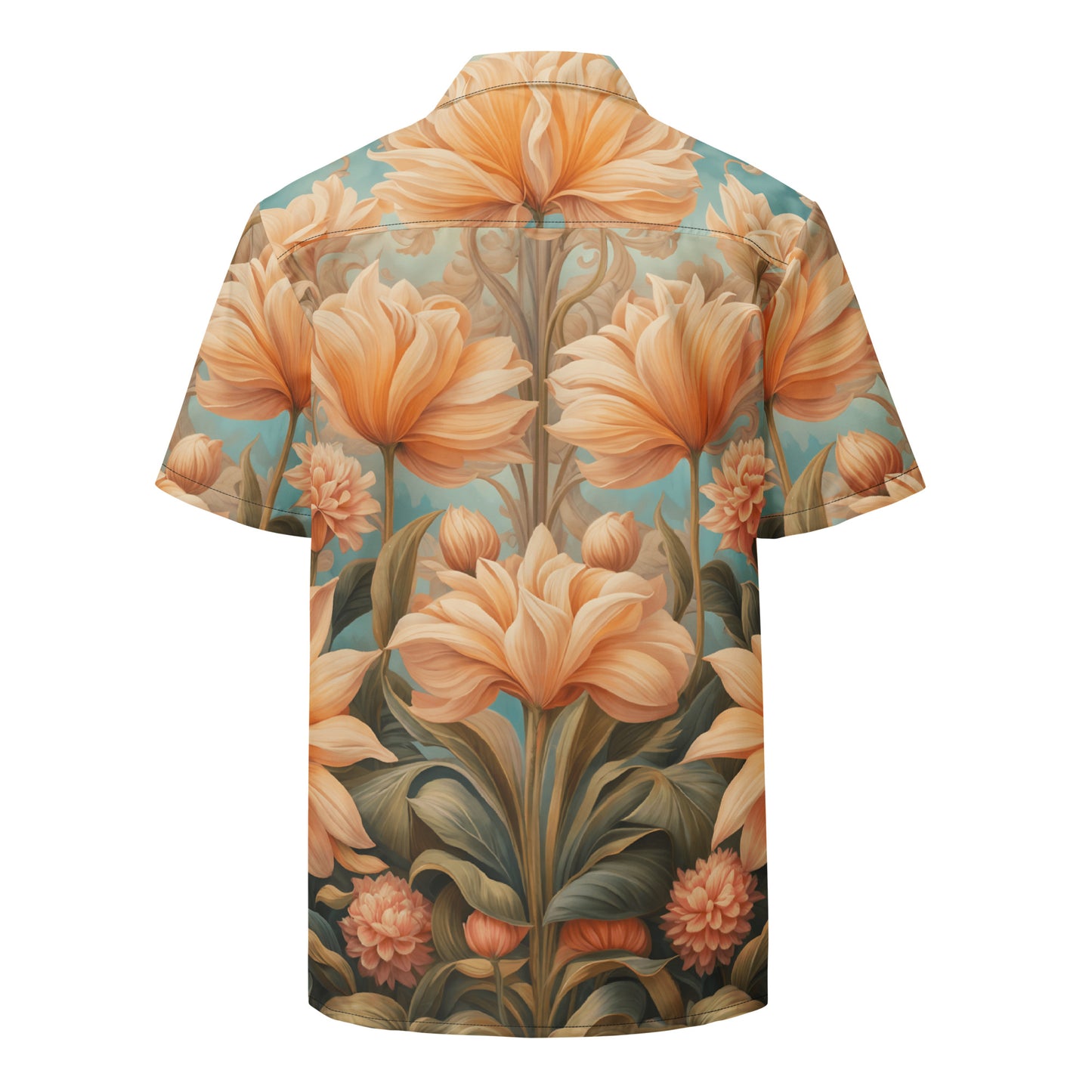 Soft Flowers II, Unisex button shirt