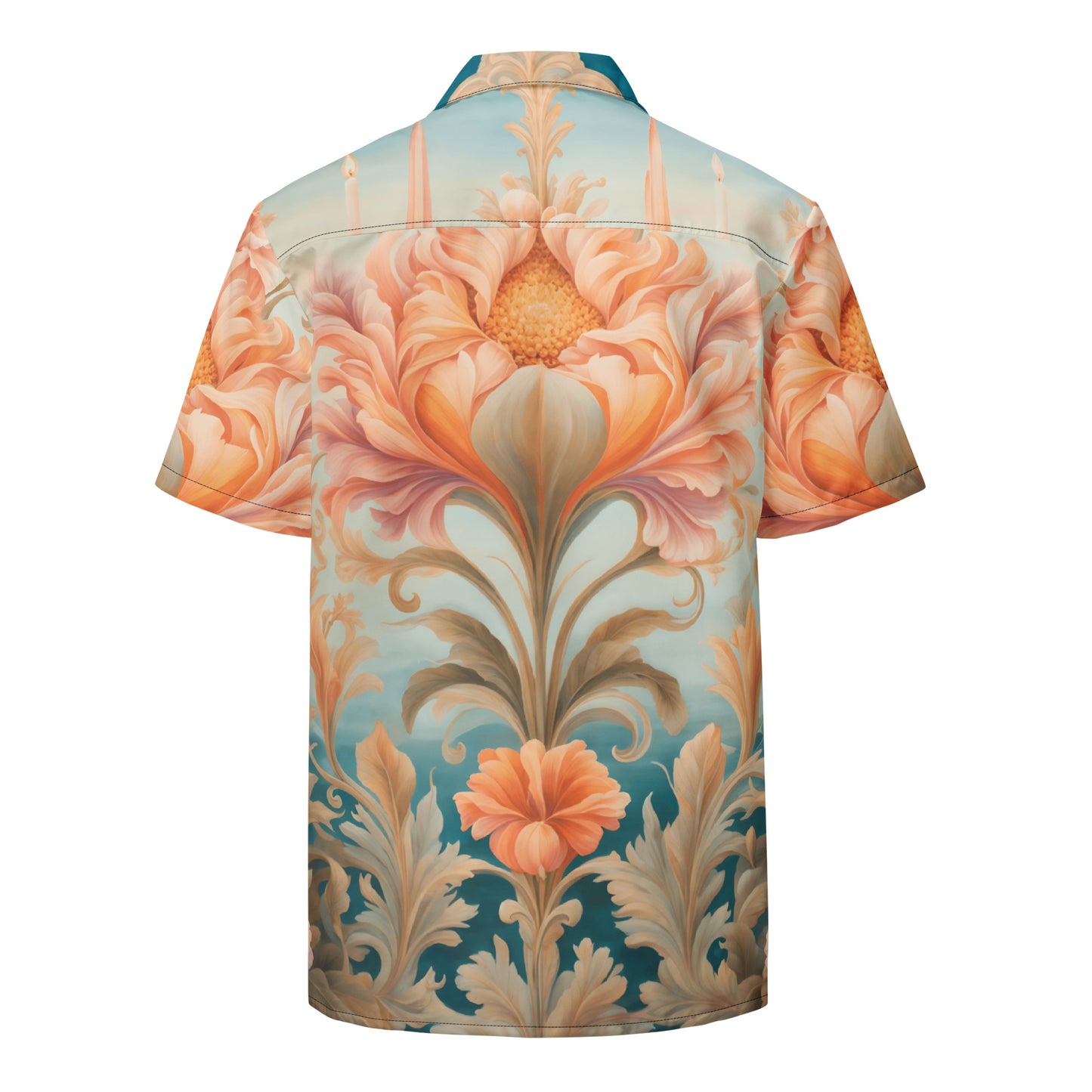 Tartarian Flowers, Unisex button shirt