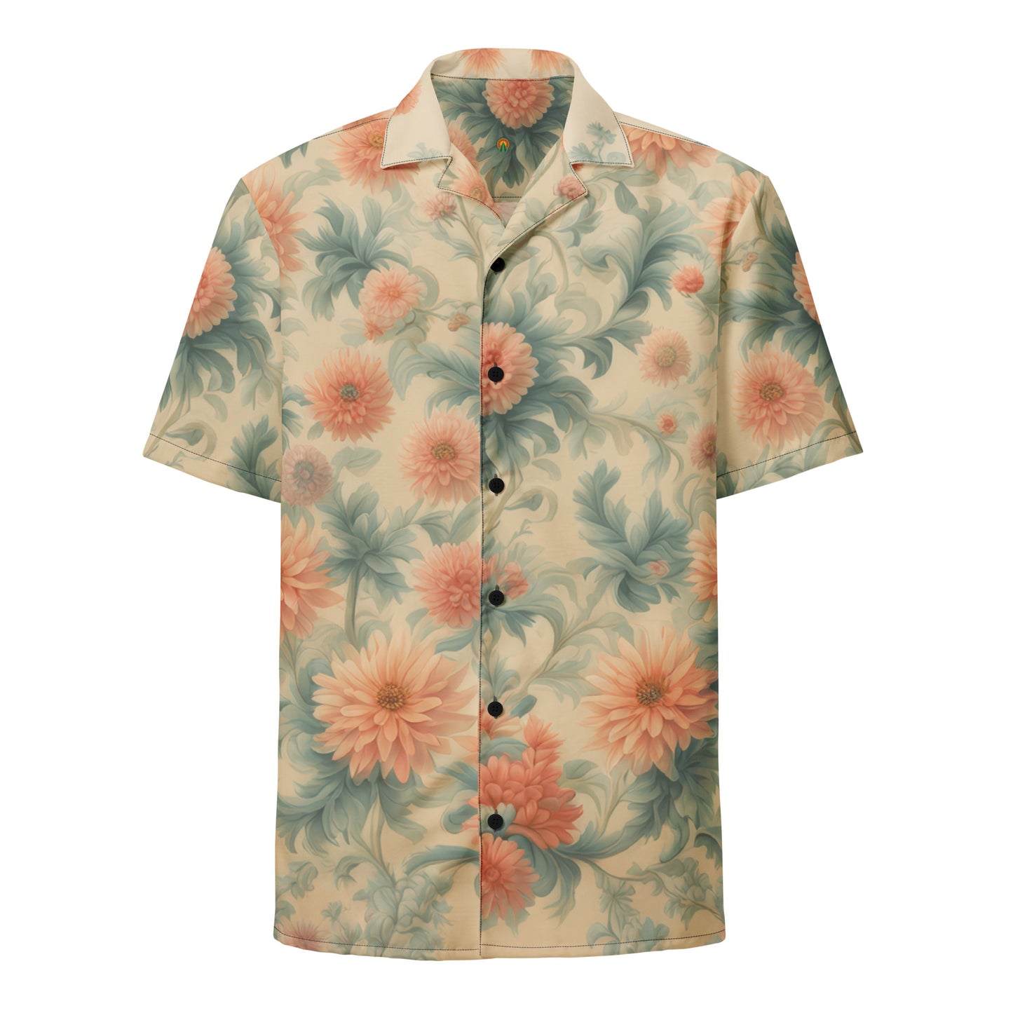 Soft Flowers, Unisex button shirt