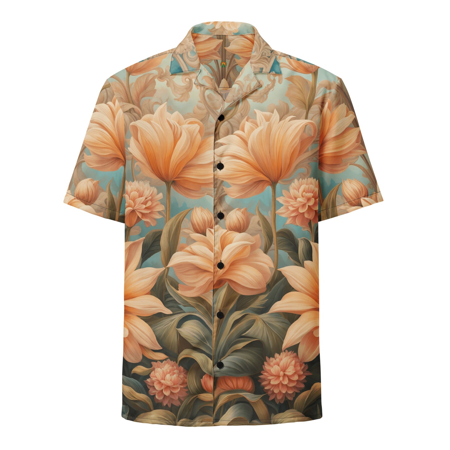 Soft Flowers II, Unisex button shirt