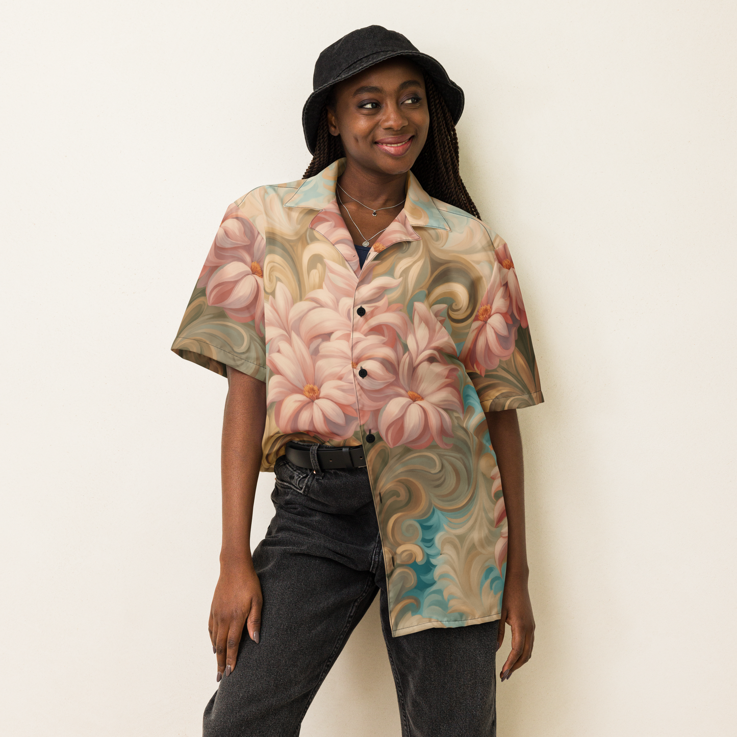 Flower Dream, Unisex button shirt