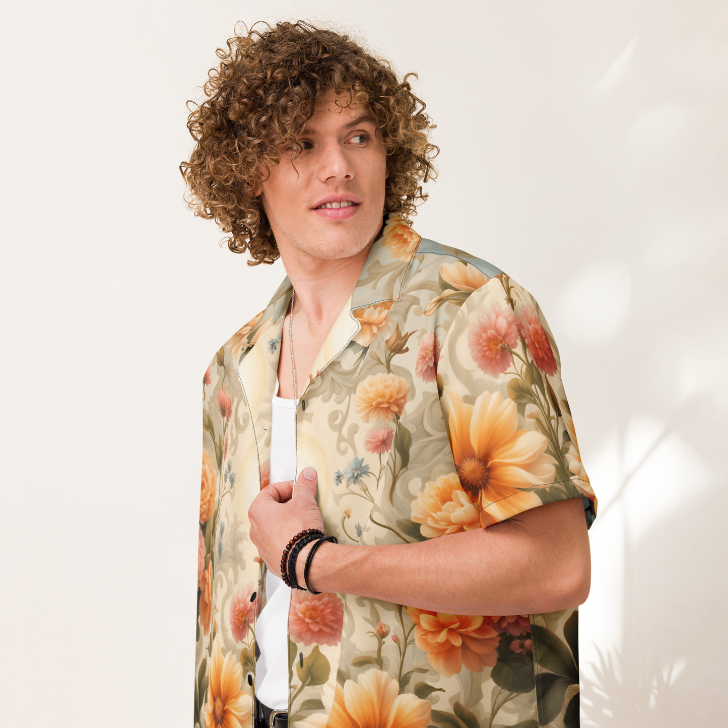 Flower Power, Unisex button shirt