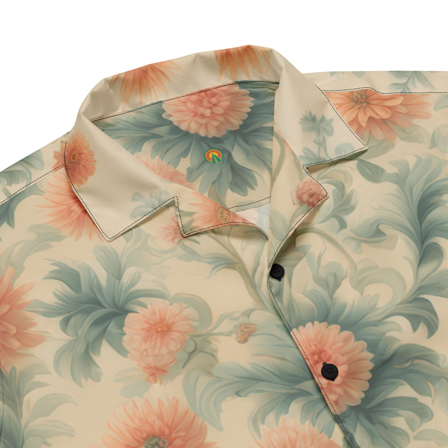 Soft Flowers, Unisex button shirt