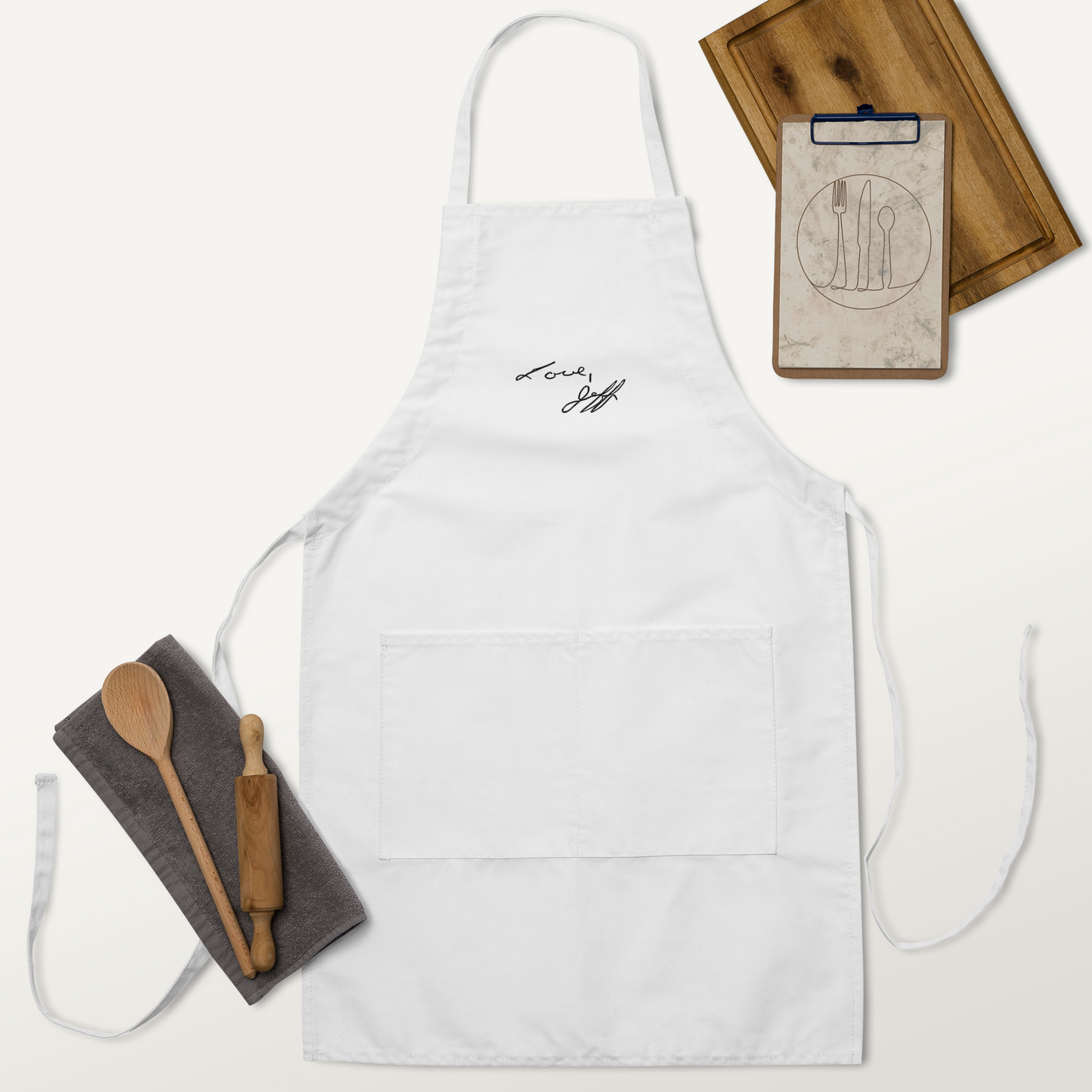 Love, Jeff, Embroidered Apron