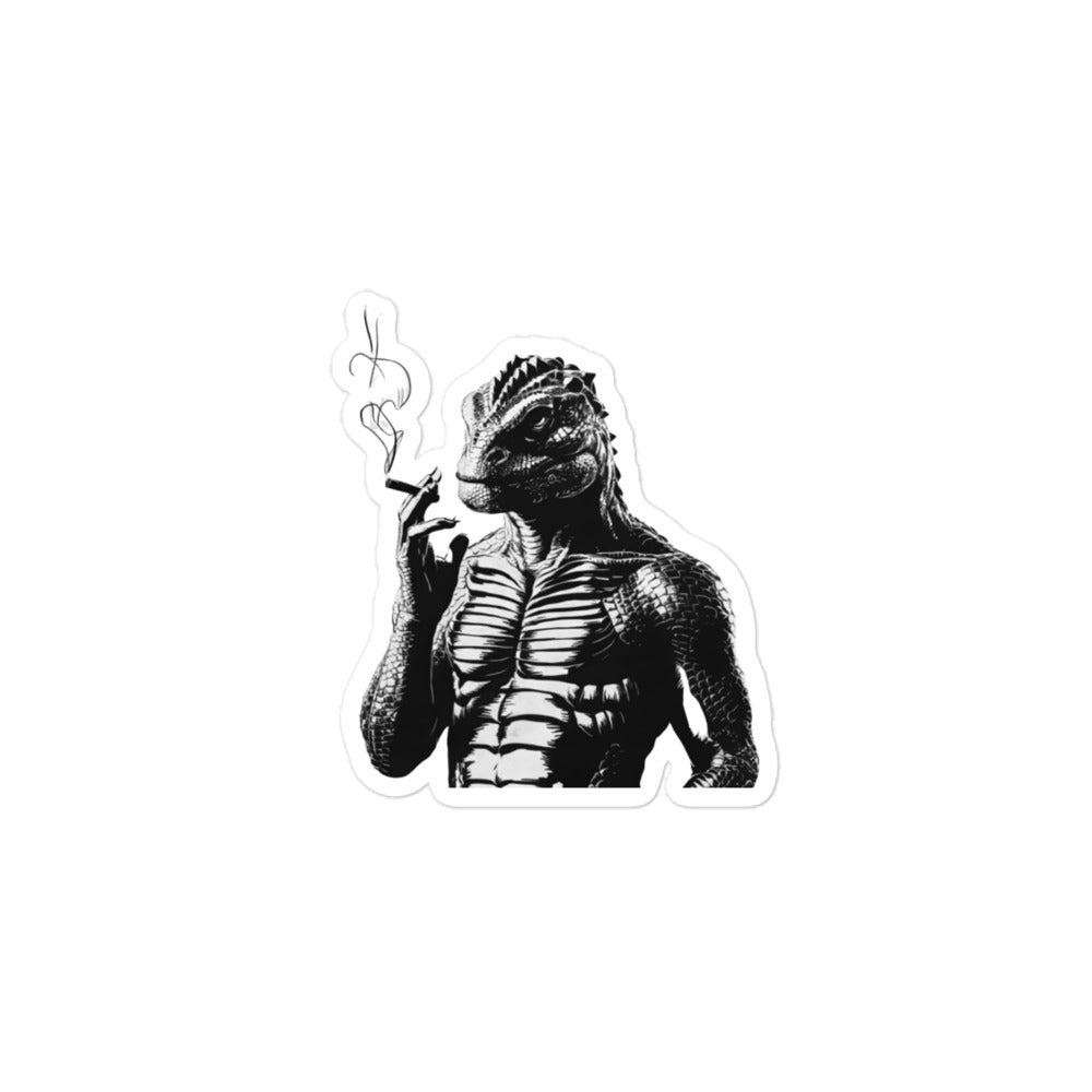 Smoking Reptilian, Bubble-free stickers