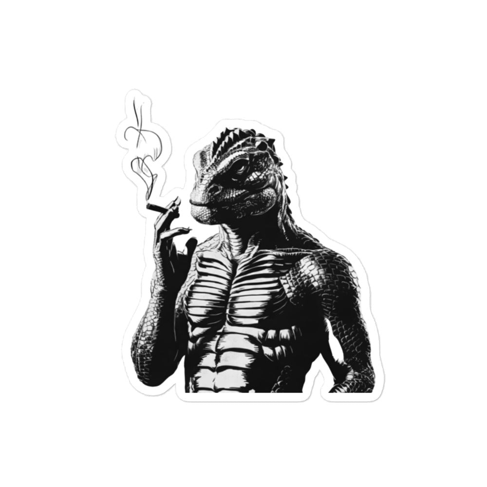 Smoking Reptilian, Bubble-free stickers