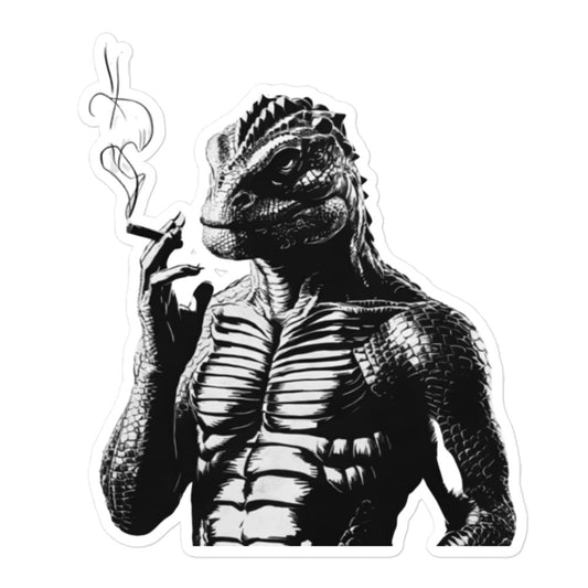 Smoking Reptilian, Bubble-free stickers