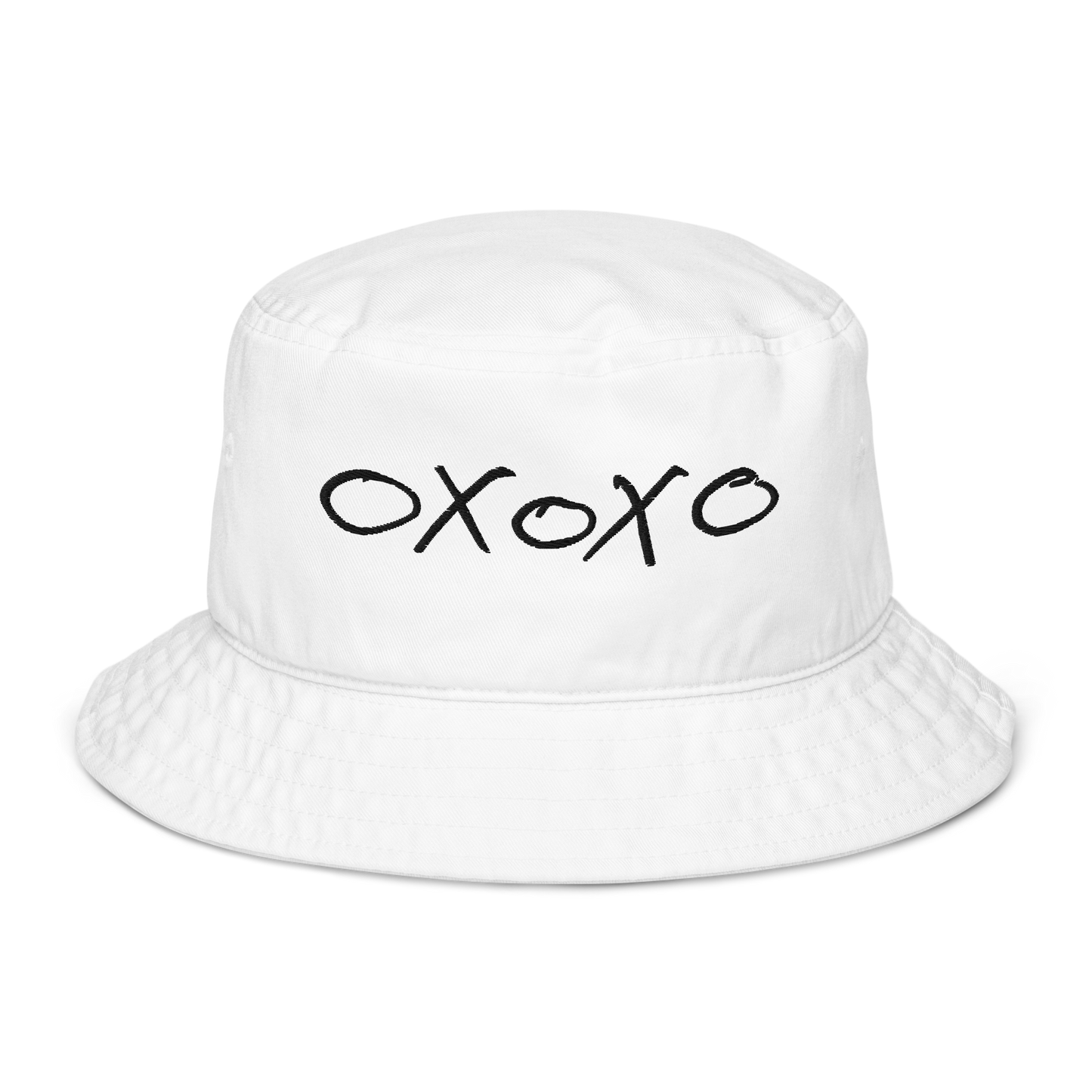 OXOXO White/Black, Organic bucket hat