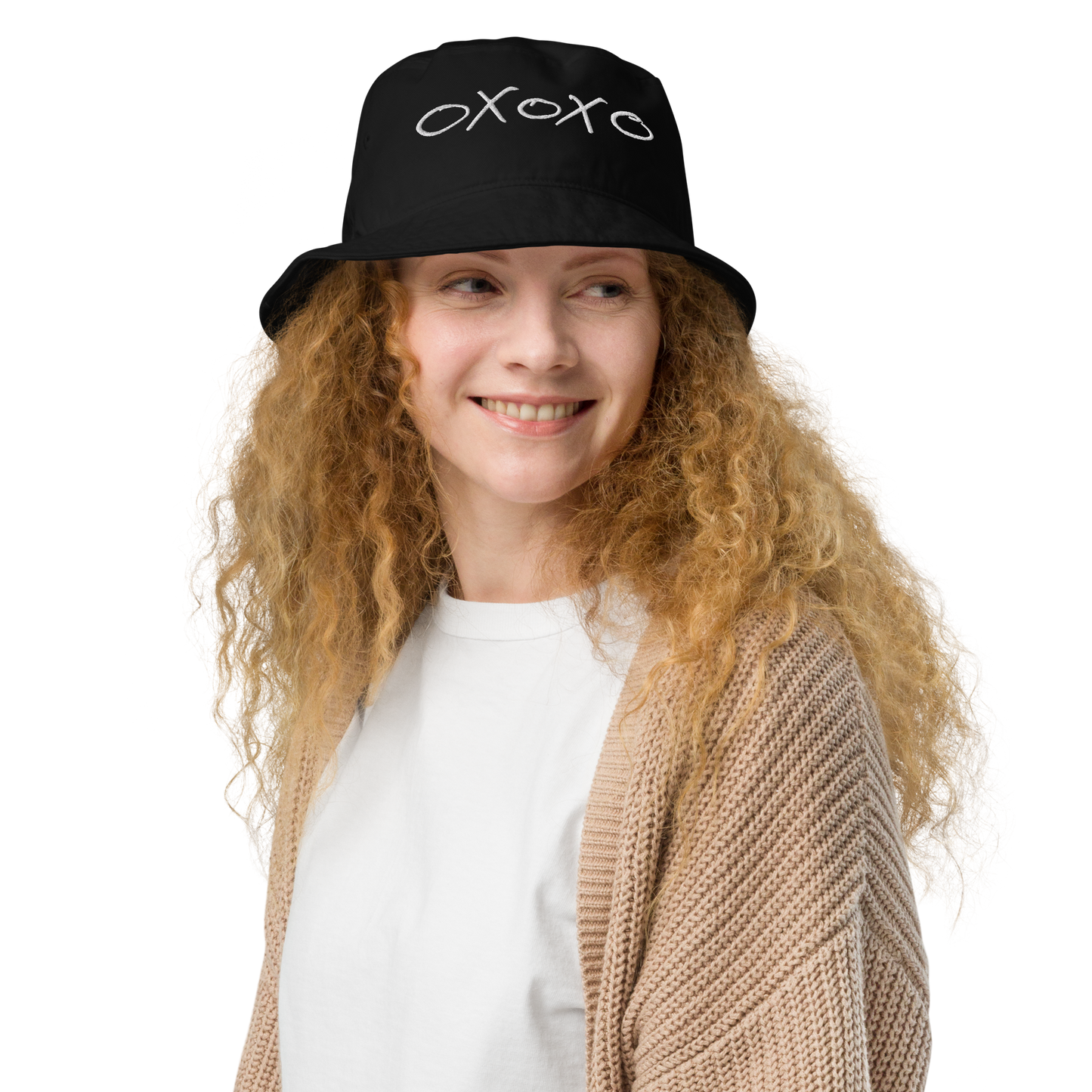 OXOXO Black/White, Organic bucket hat