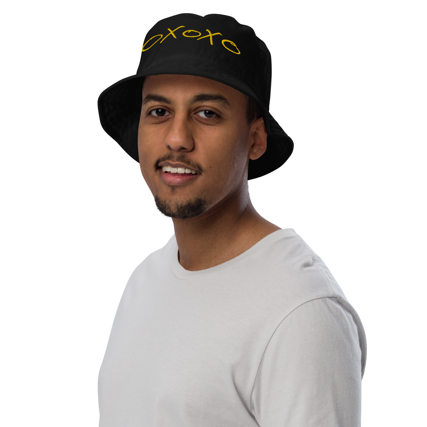 OXOXO Black/Yellow, Organic bucket hat