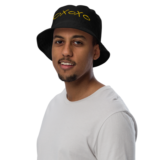 OXOXO Black/Yellow, Organic bucket hat