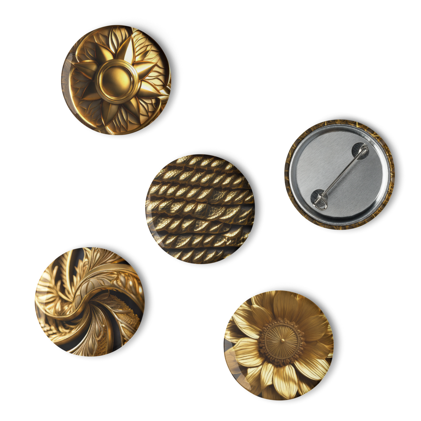 Rennweg Golden Set of pin buttons