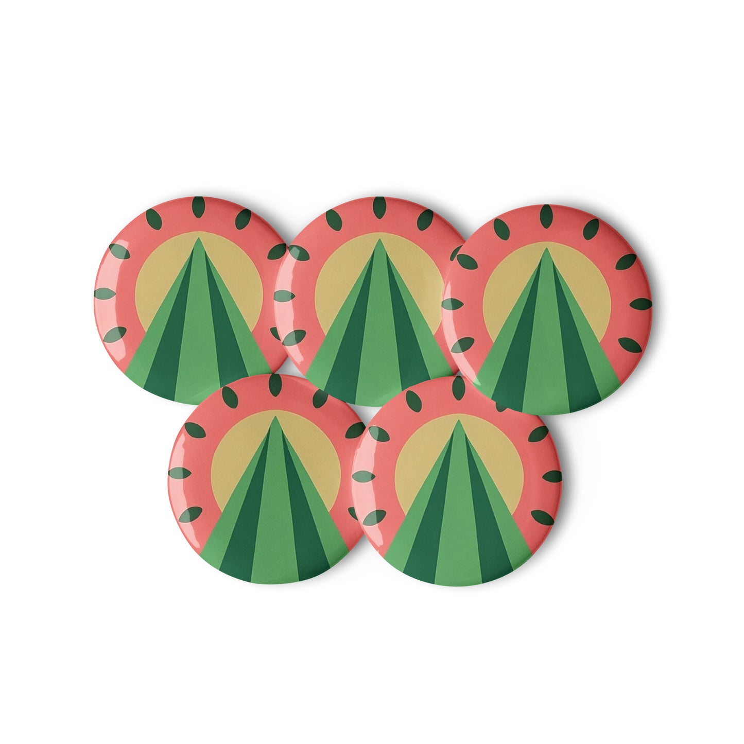 Watermelon Sunrise, Set of pin buttons