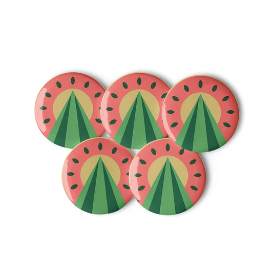 Watermelon Sunrise, Set of pin buttons