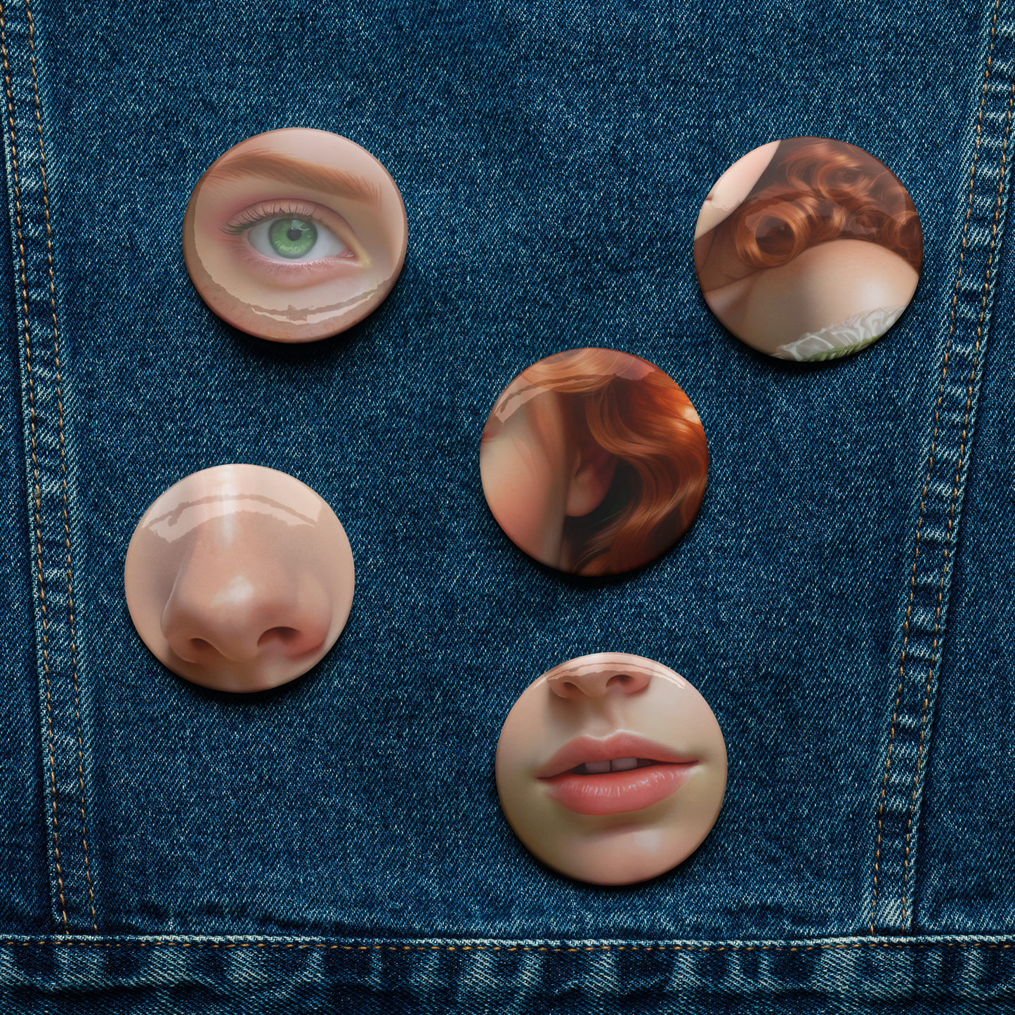 Maria Anna, Obsession, Set of pin buttons