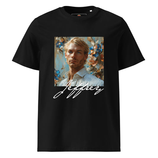 Jeffrey on Flowery Oil Painting, Unisex organic cotton t-shirt