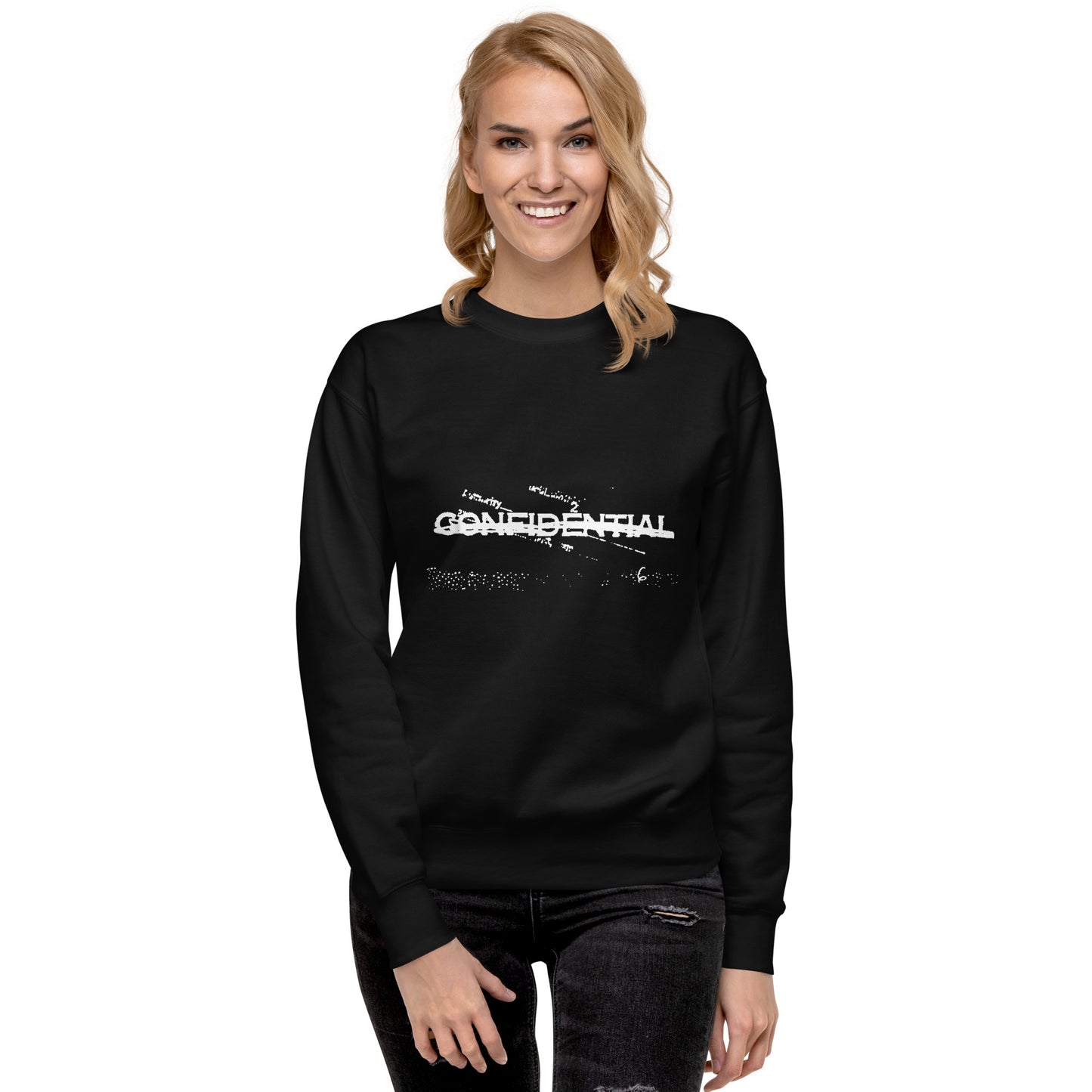 Confidential Black, Unisex Premium Sweatshirt