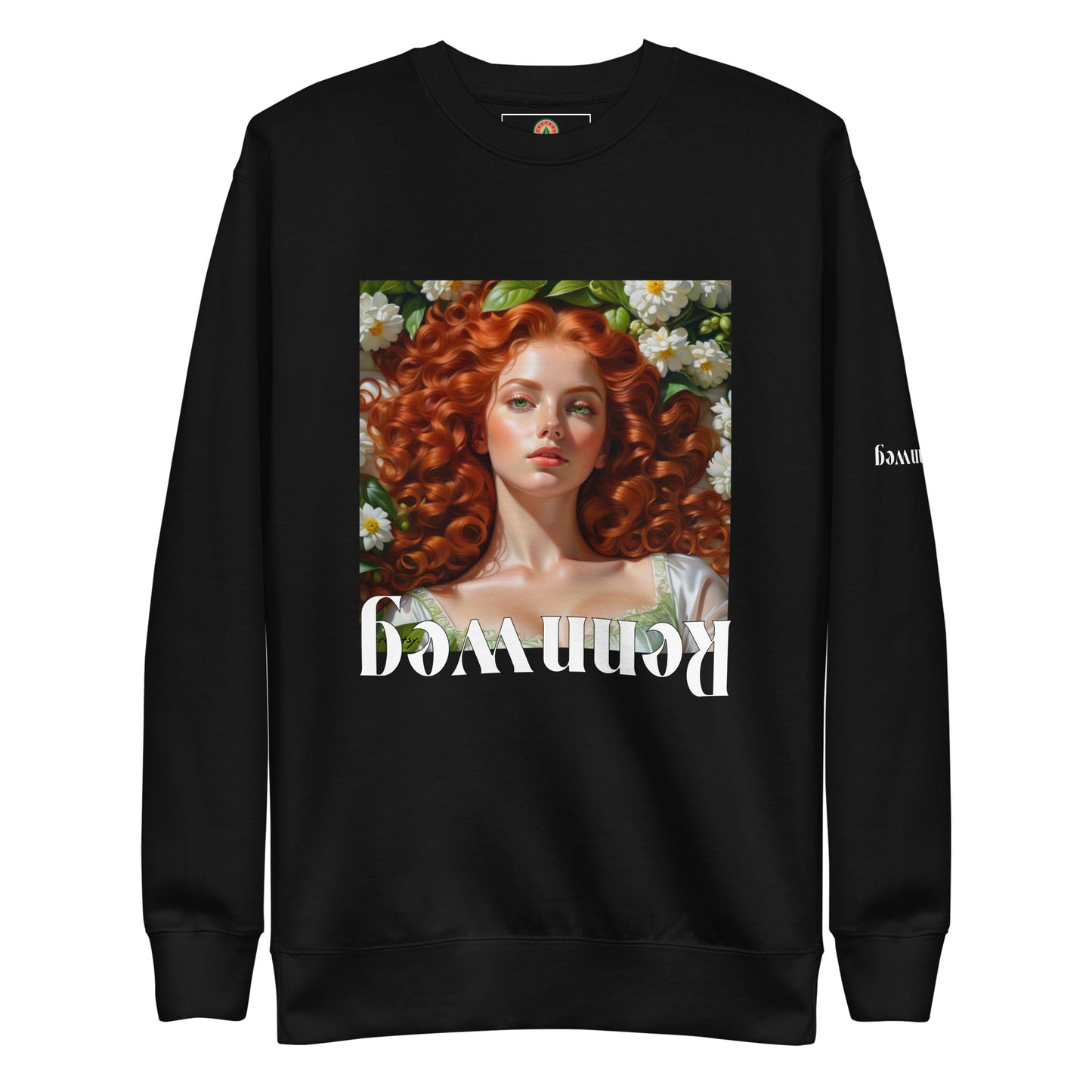 Maria Anna on Bed of Flowers, Unisex Premium Sweatshirt