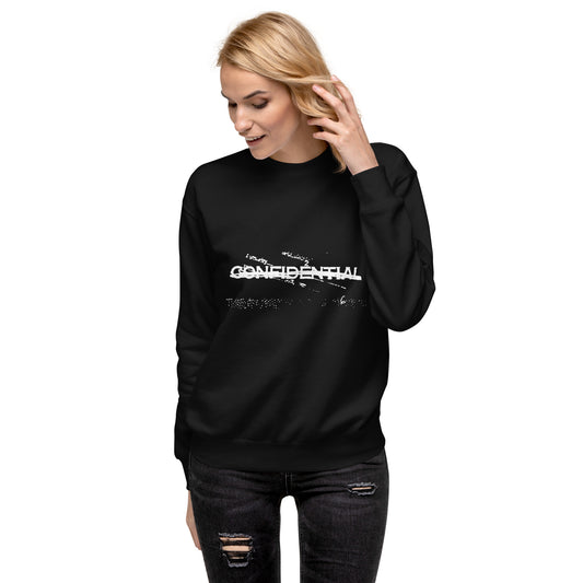 Confidential Black, Unisex Premium Sweatshirt