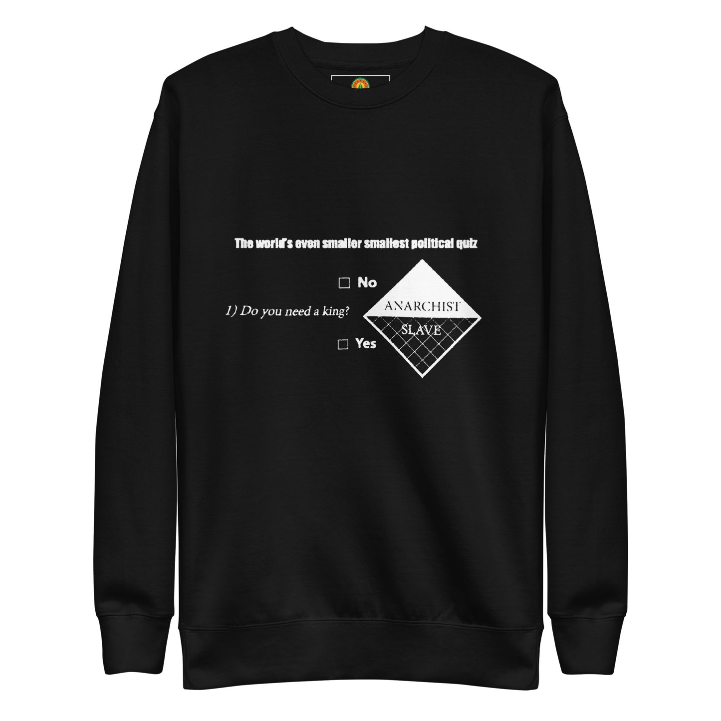 Political Quiz Black, Unisex Premium Sweatshirt