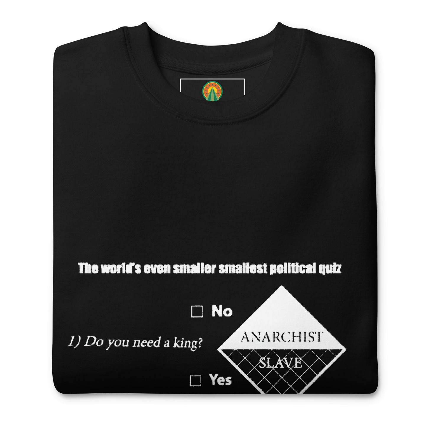 Political Quiz Black, Unisex Premium Sweatshirt