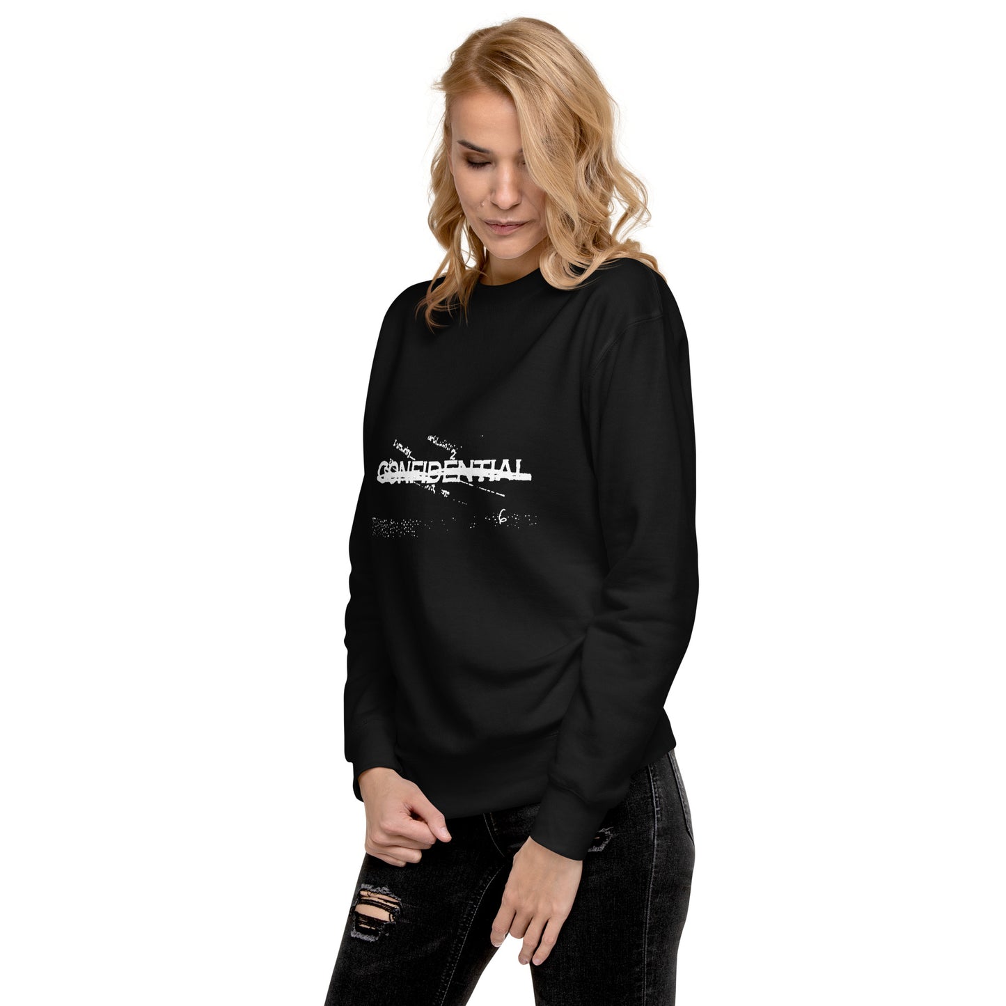 Confidential Black, Unisex Premium Sweatshirt