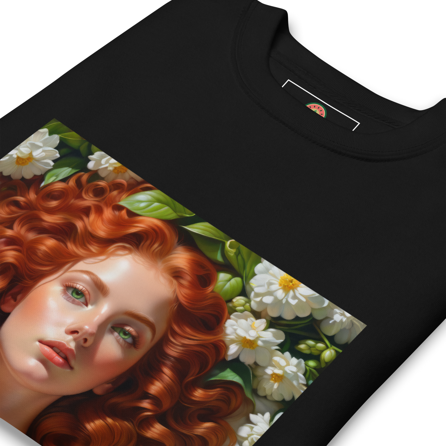 Maria Anna on Bed of Flowers, Unisex Premium Sweatshirt