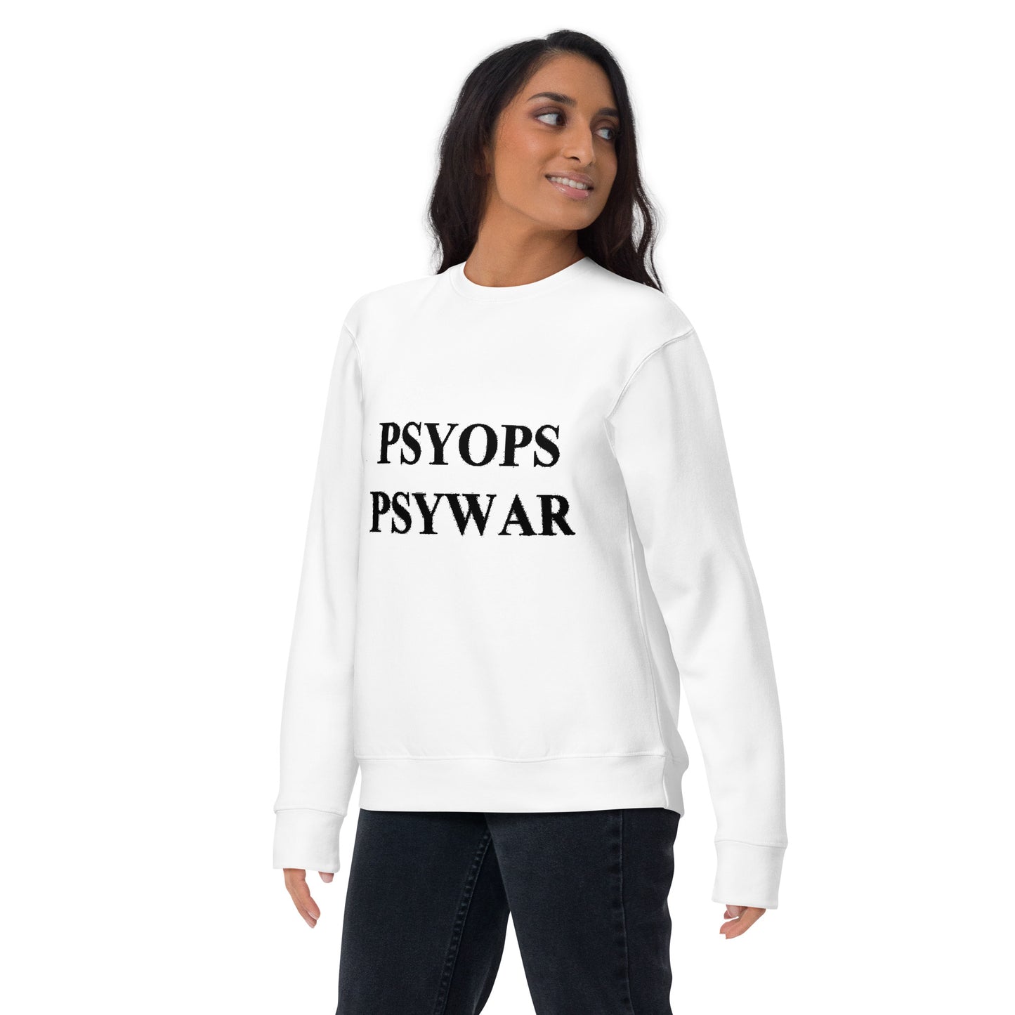 PsyOps White, Unisex Premium Sweatshirt