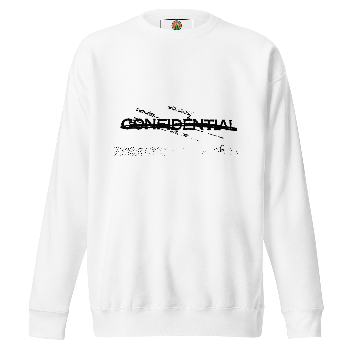 Confidential White, Unisex Premium Sweatshirt