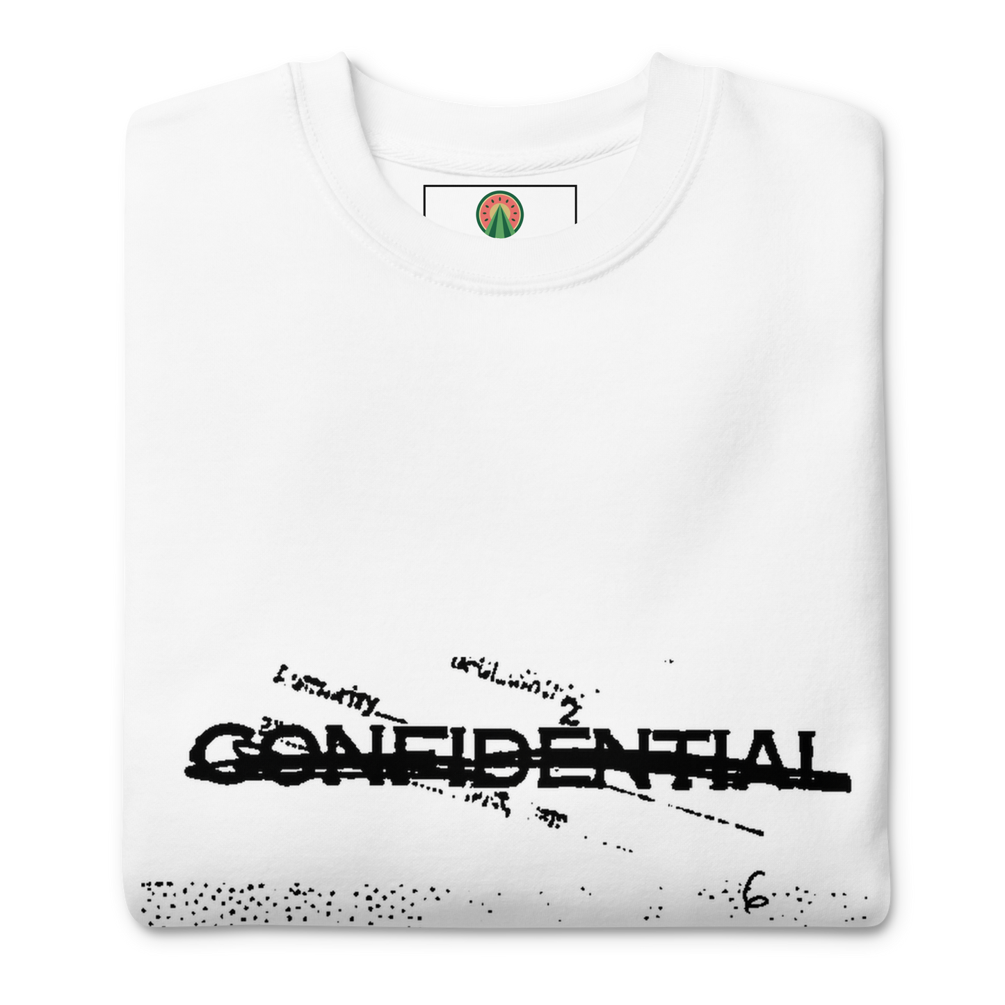 Confidential White, Unisex Premium Sweatshirt