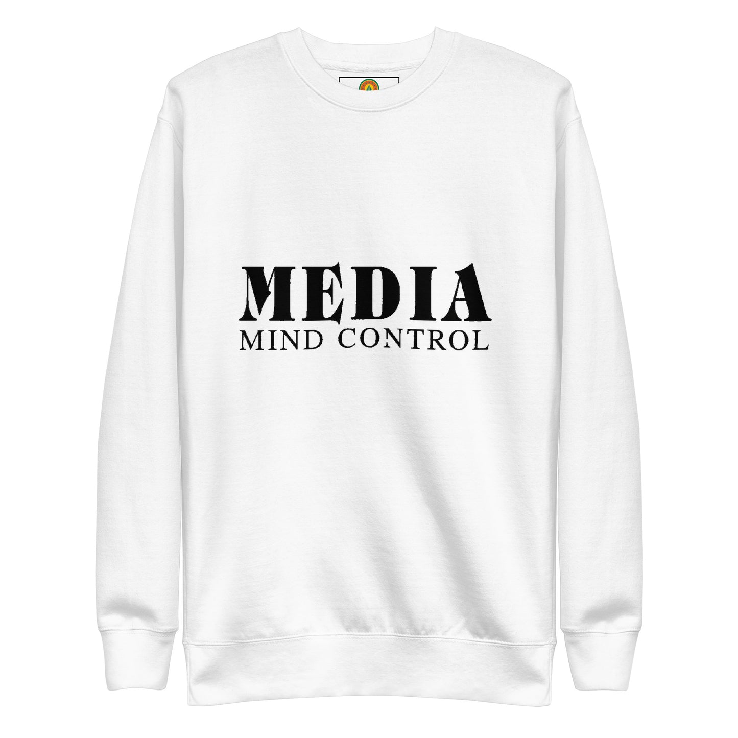 Media Mind Control White, Unisex Premium Sweatshirt