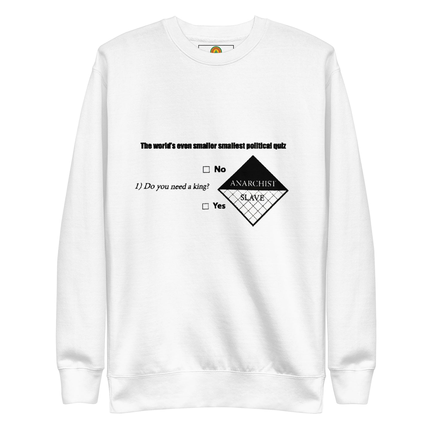 Political Quiz White, Unisex Premium Sweatshirt