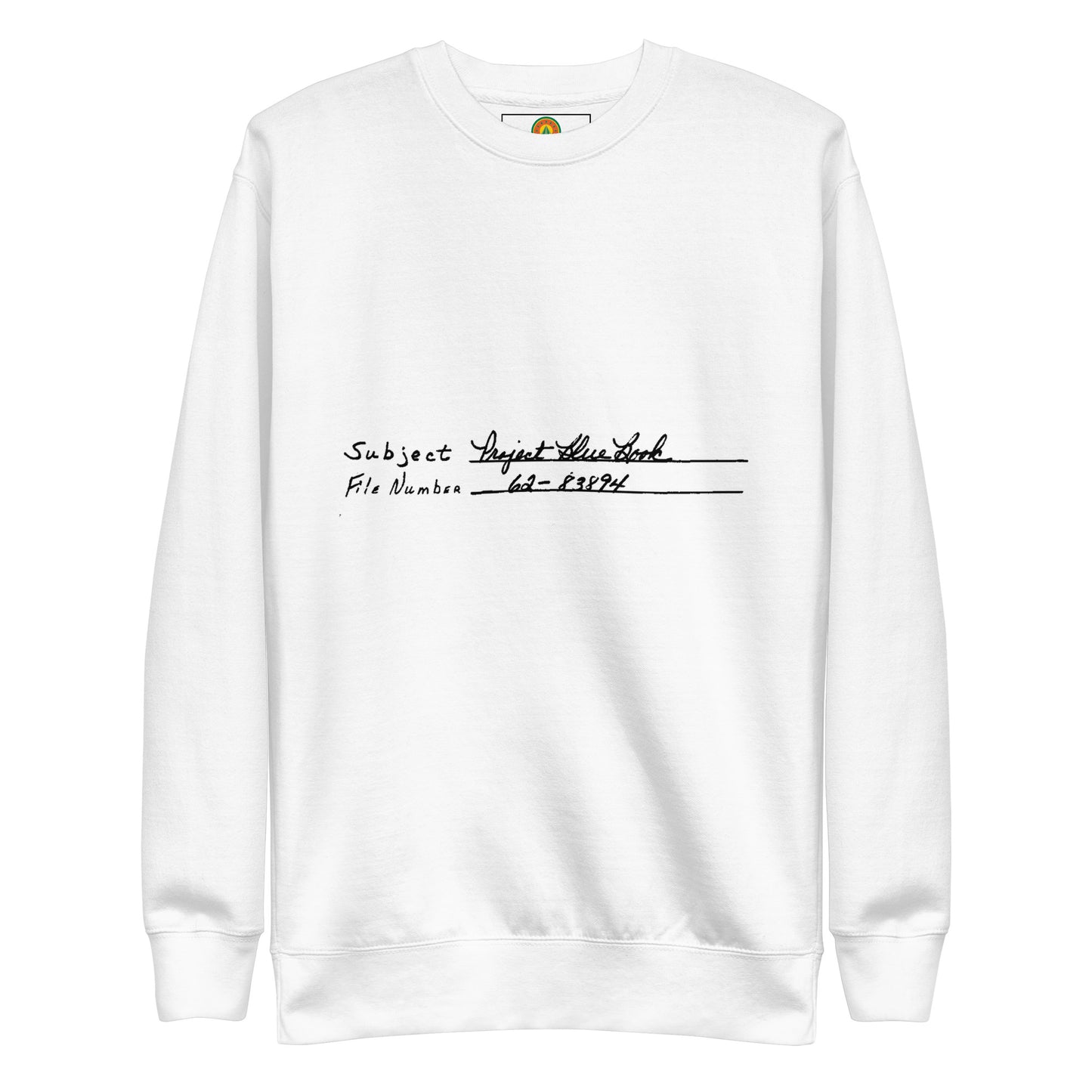 Project Bluebook White, Unisex Premium Sweatshirt