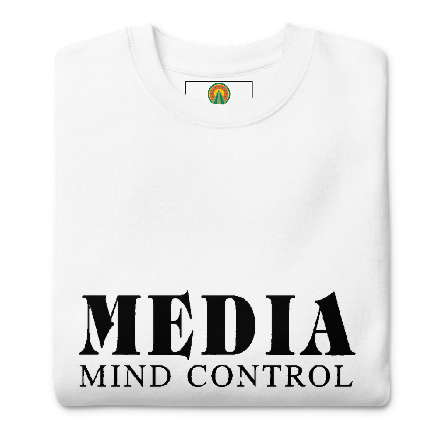 Media Mind Control White, Unisex Premium Sweatshirt