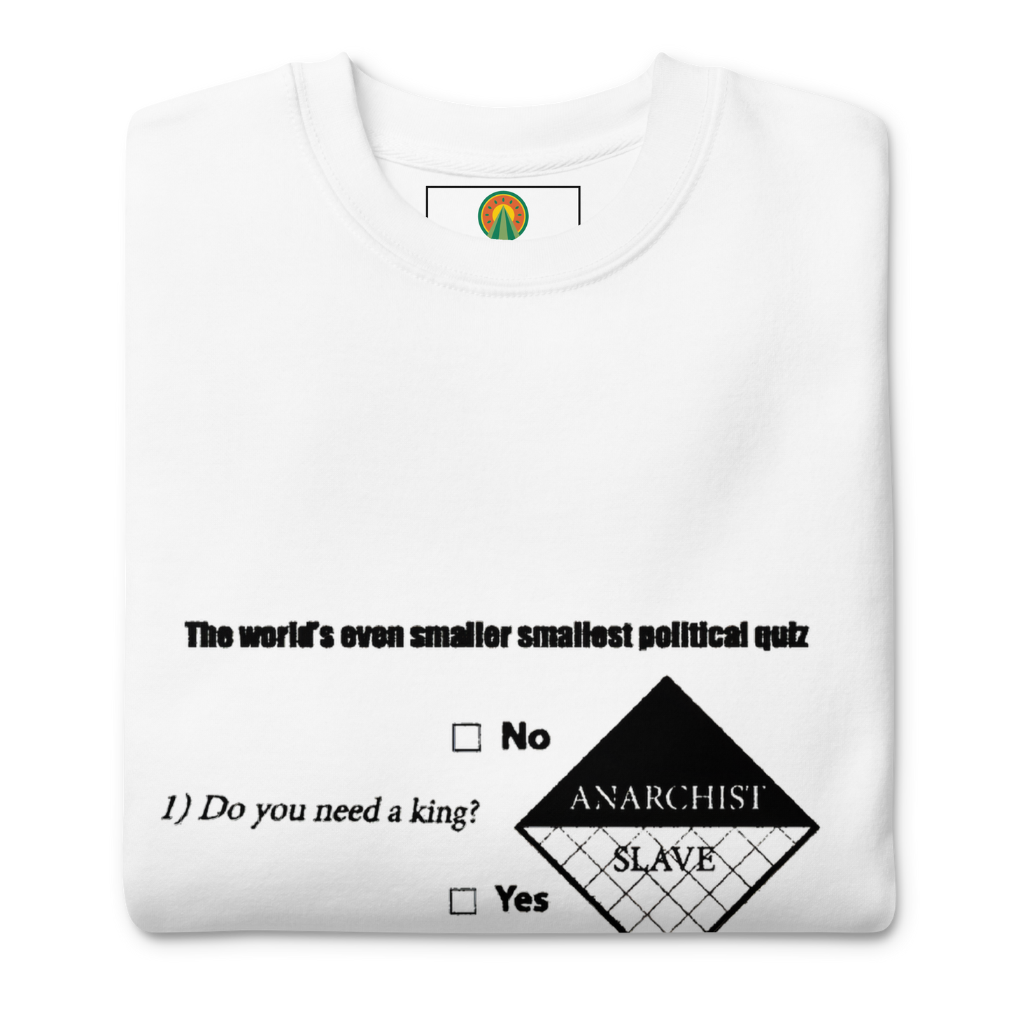 Political Quiz White, Unisex Premium Sweatshirt