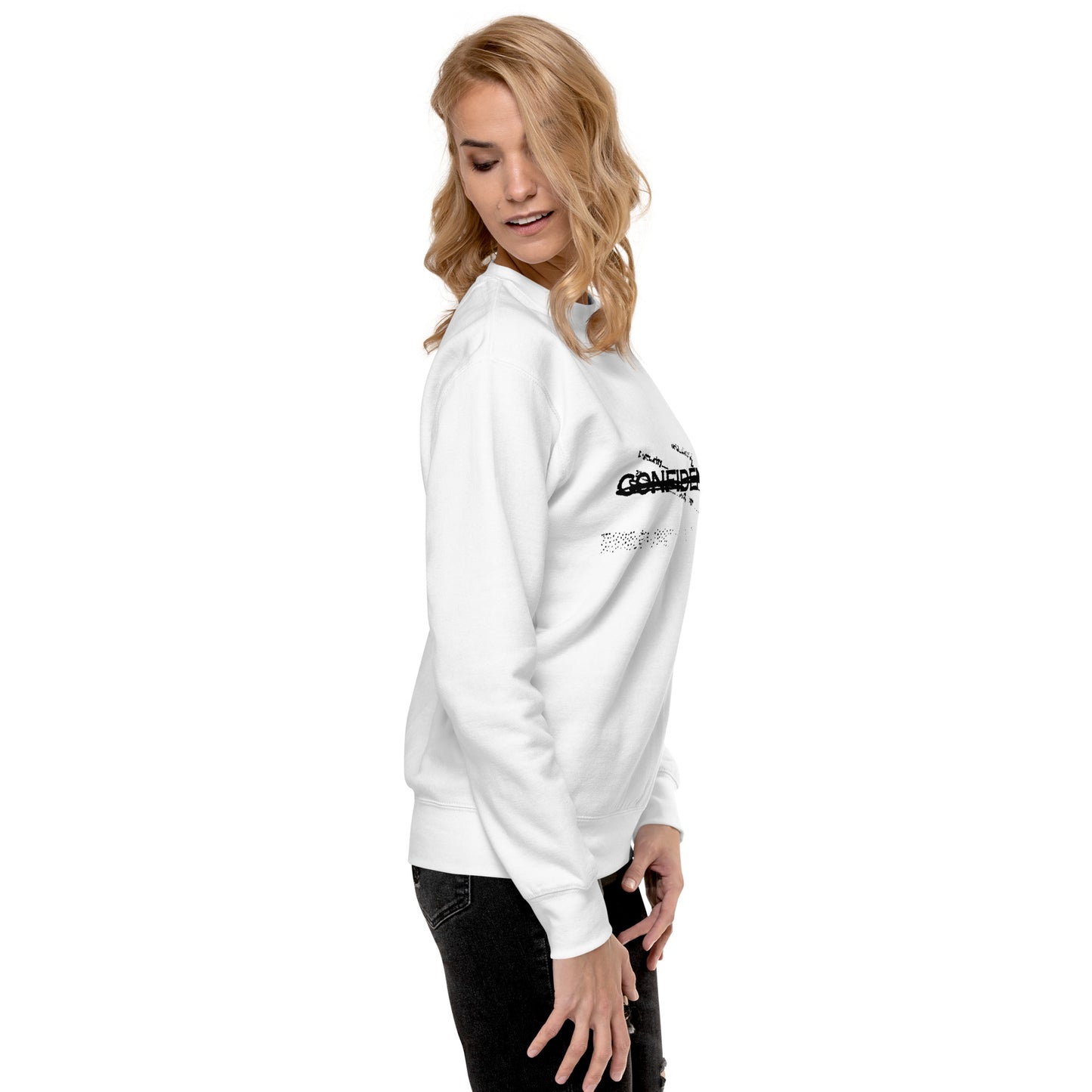 Confidential White, Unisex Premium Sweatshirt