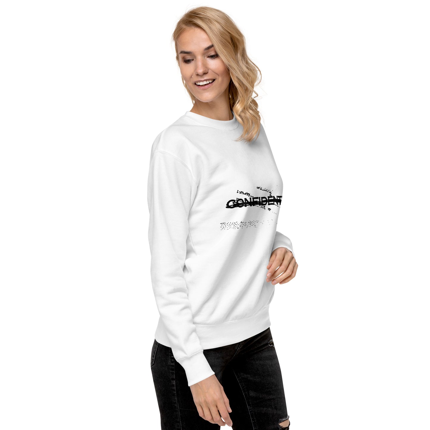 Confidential White, Unisex Premium Sweatshirt