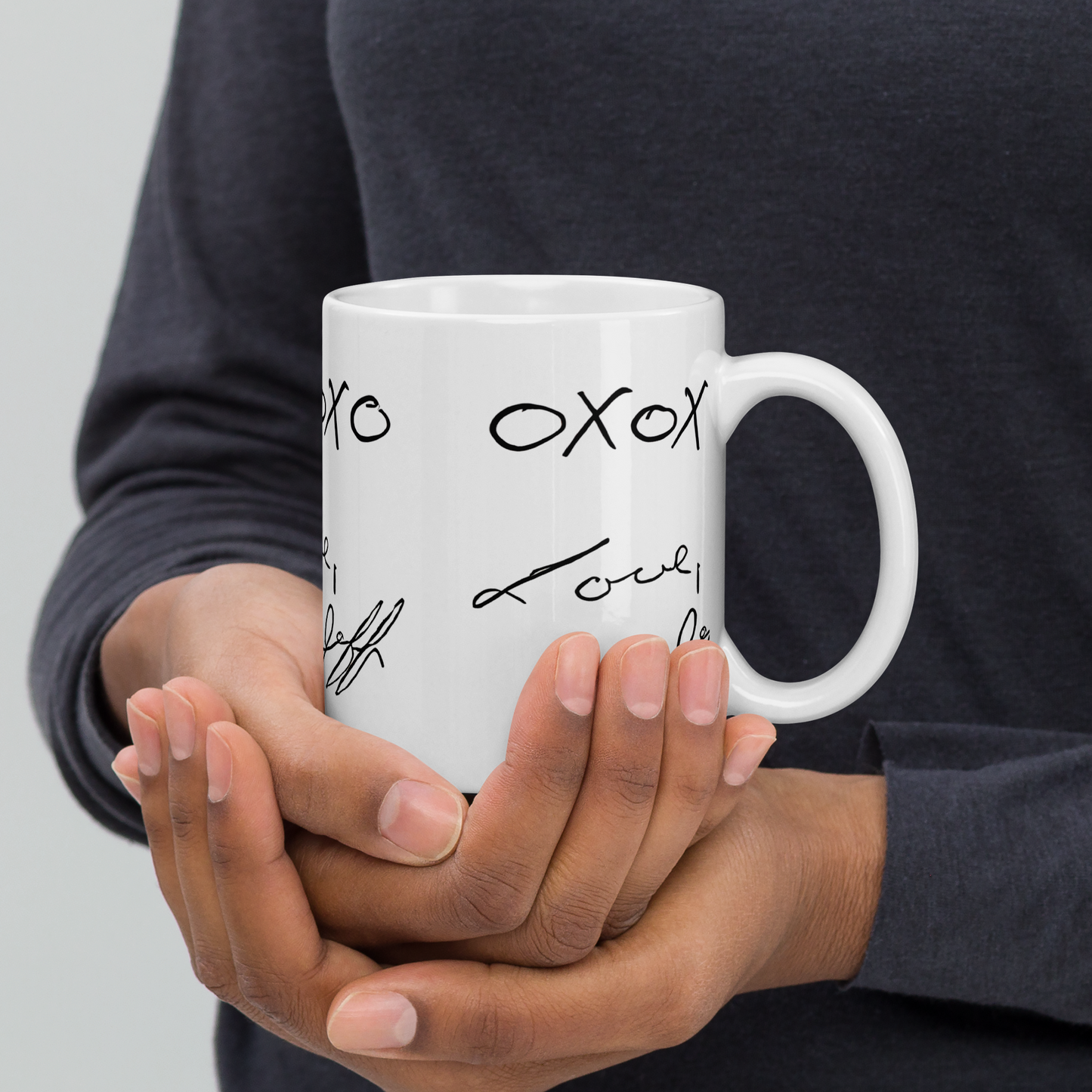 OXOXO Love, Jeffrey, White glossy mug