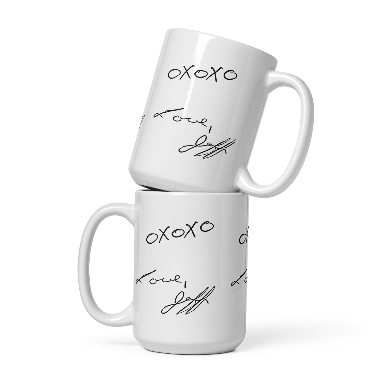 OXOXO Love, Jeffrey, White glossy mug