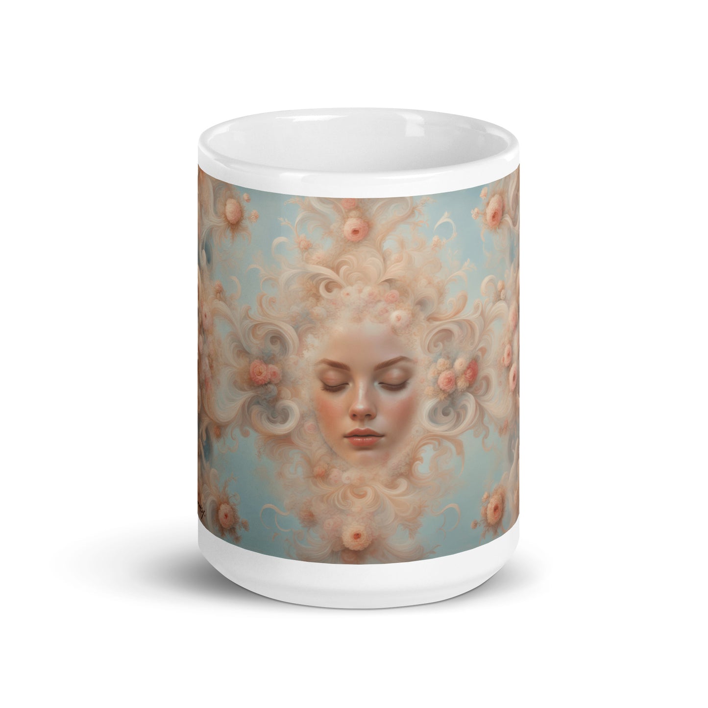 Reflections of Maria Anna, White glossy mug