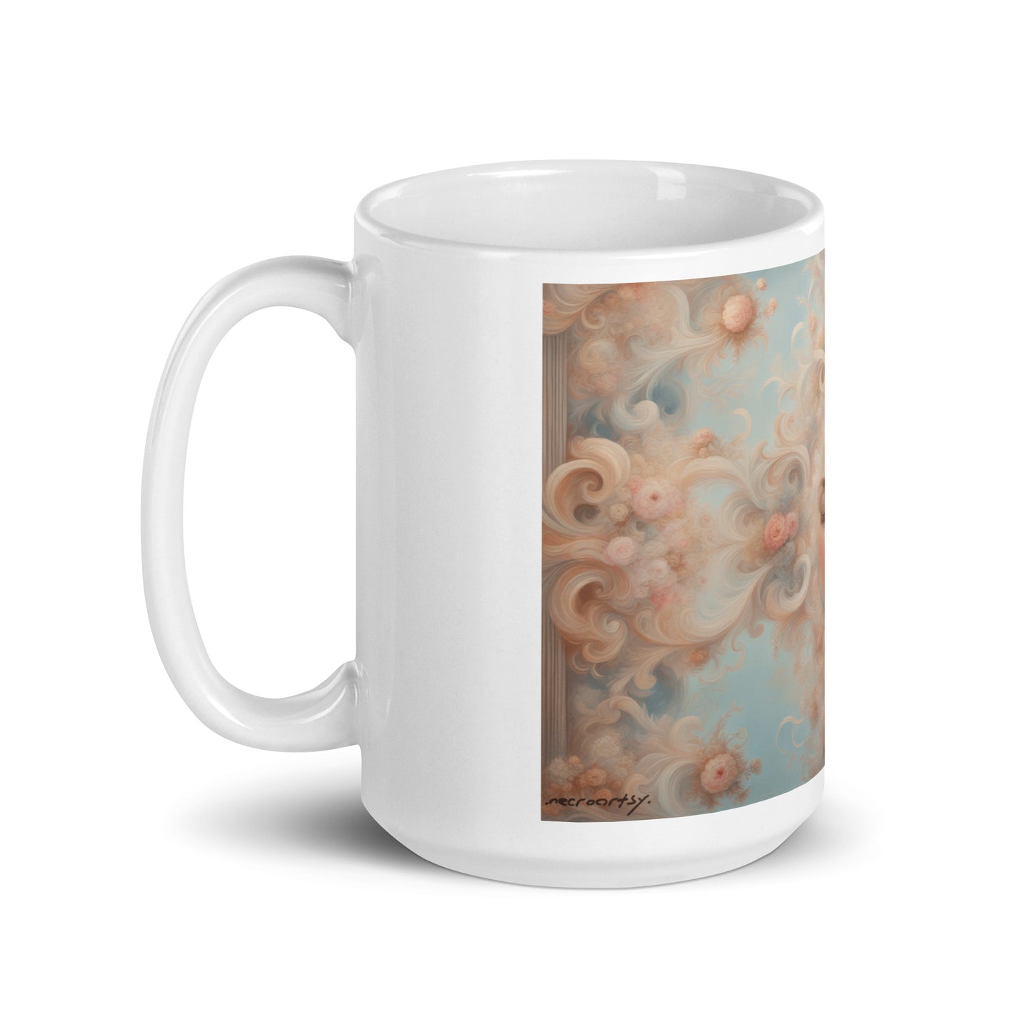 Reflections of Maria Anna, White glossy mug