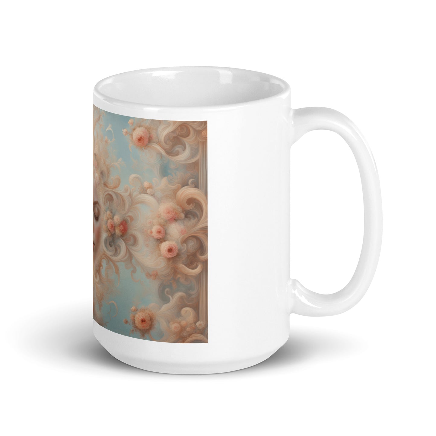 Reflections of Maria Anna, White glossy mug