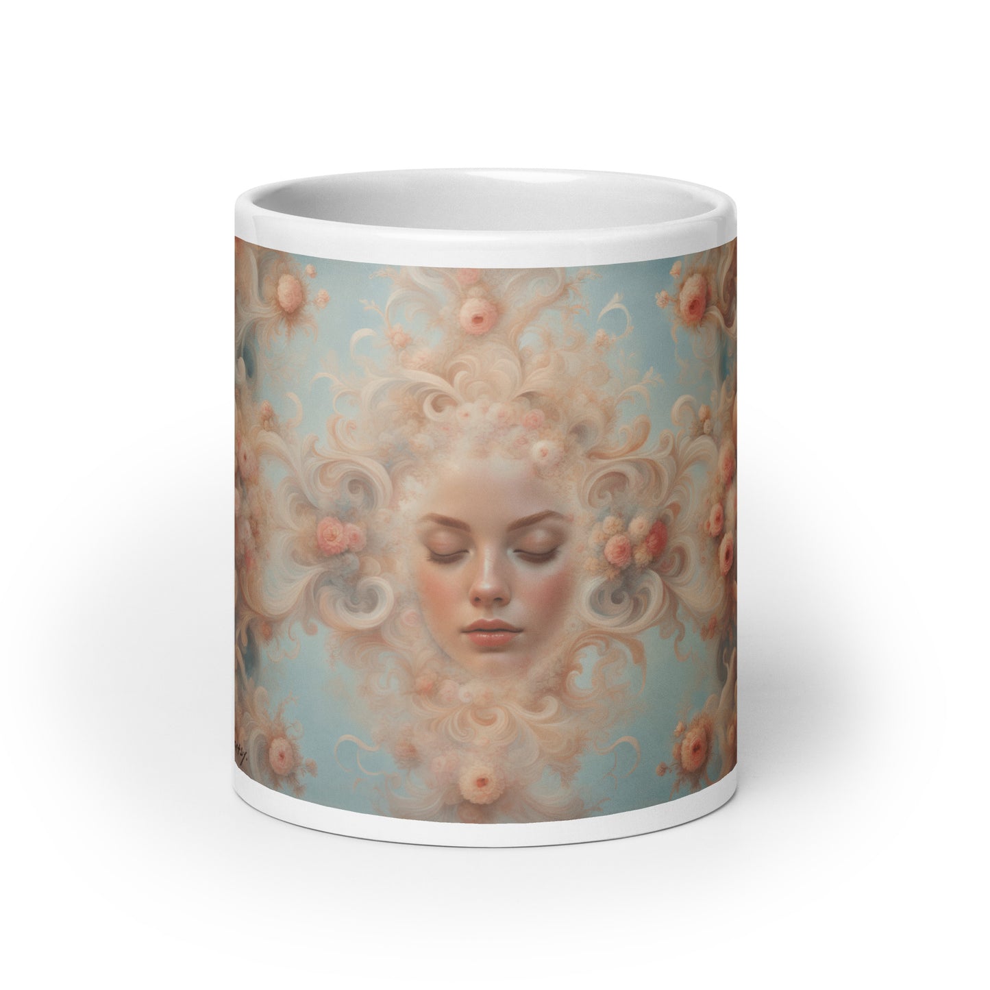 Reflections of Maria Anna, White glossy mug