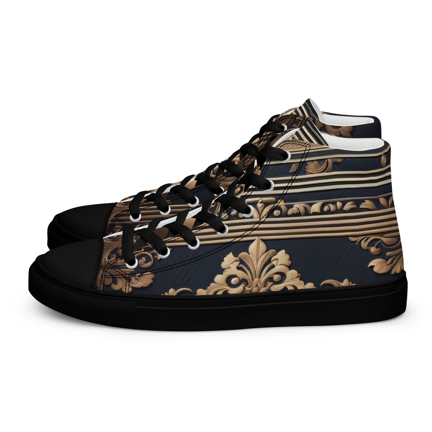 Tapestry, high top canvas shoes